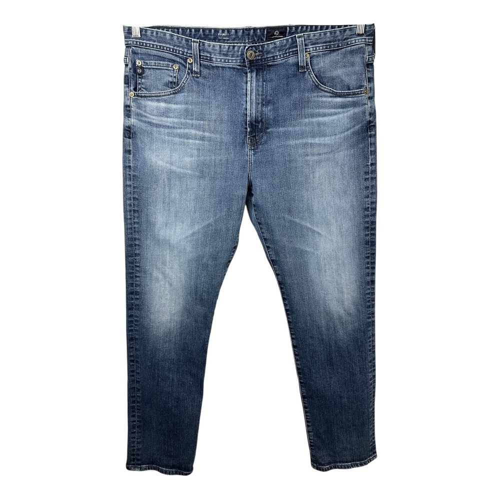AG Adriano Goldschmied Sz 38x32 Jeans Everett Slim Straight Denim Mens Blue 1571